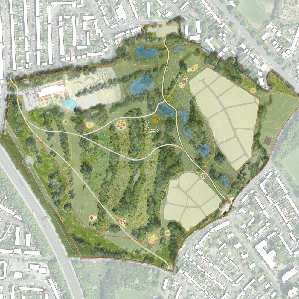 Brandhall village masterplan site map