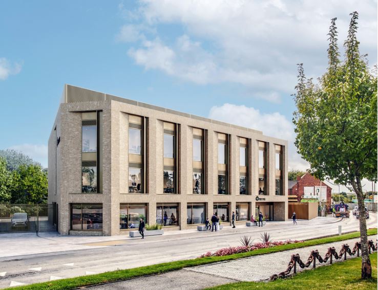 Artist design/ CGI of the new Cradley Heath skills campus