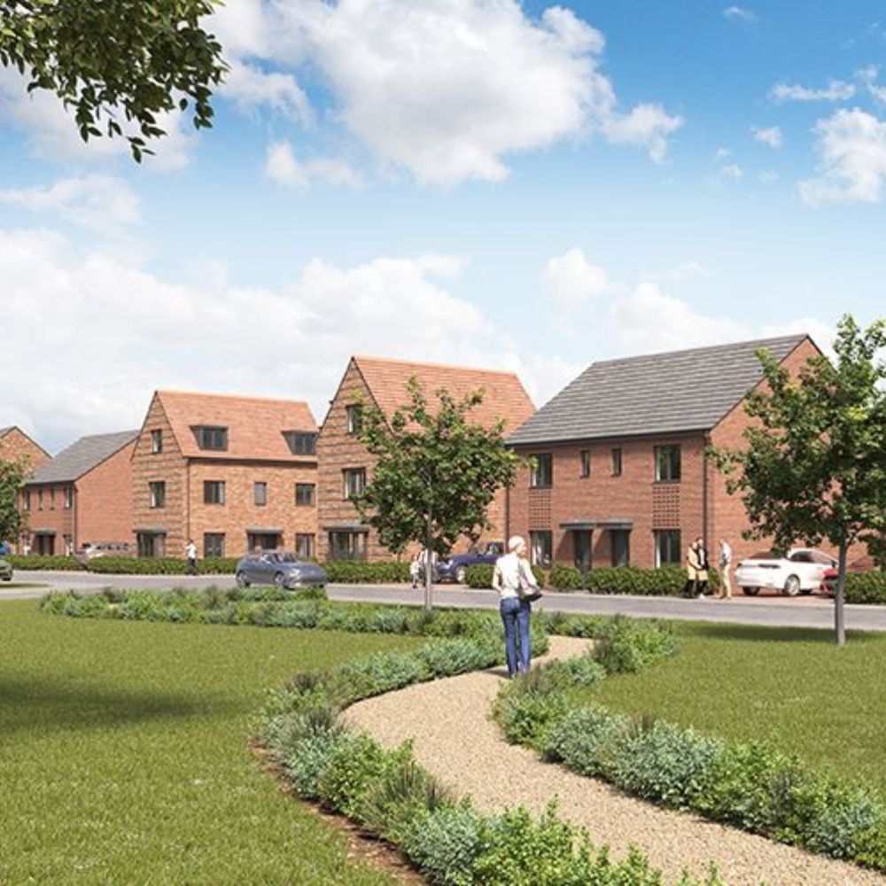 CGI of new homes at Friar Park Urban Village