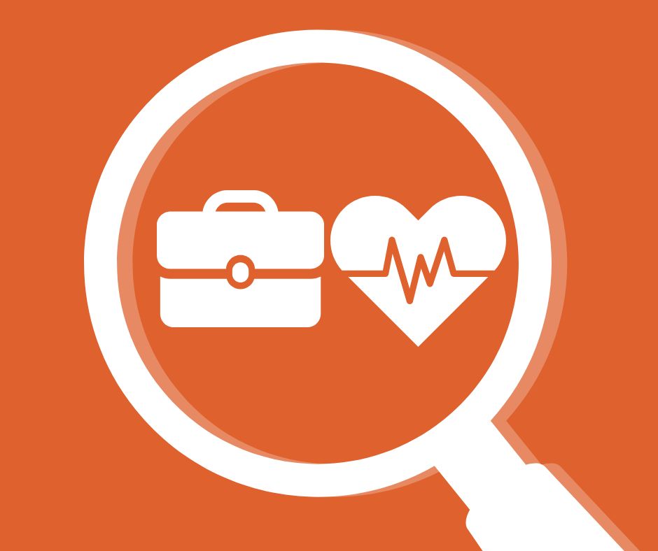 Magnifier glass with suitcase and heart inside