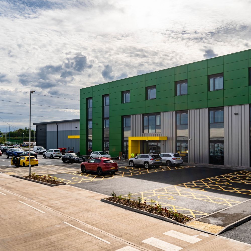Front view of the ambulance hub in Oldbury