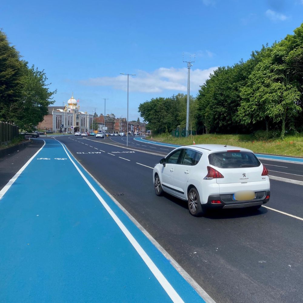 New cycle path on Tollhouse way
