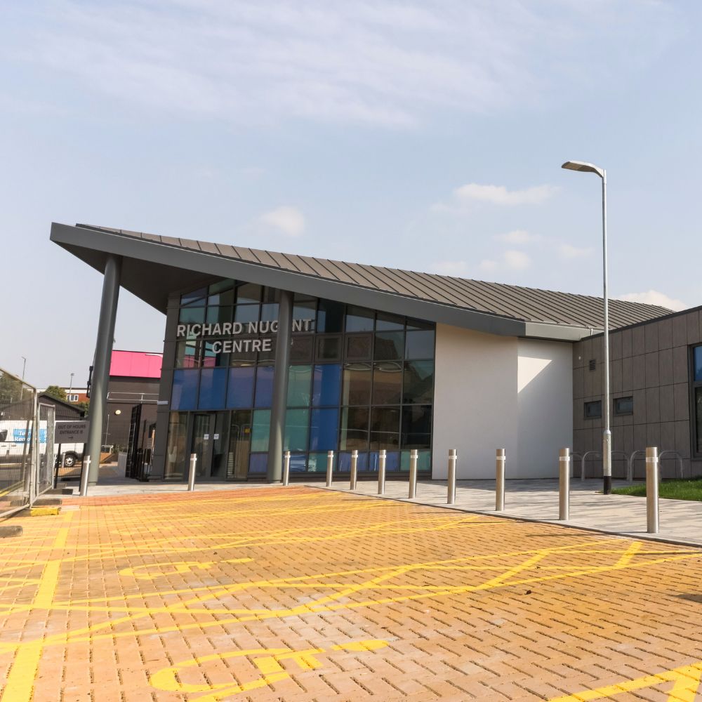 Entrance of the Spires Health Centre