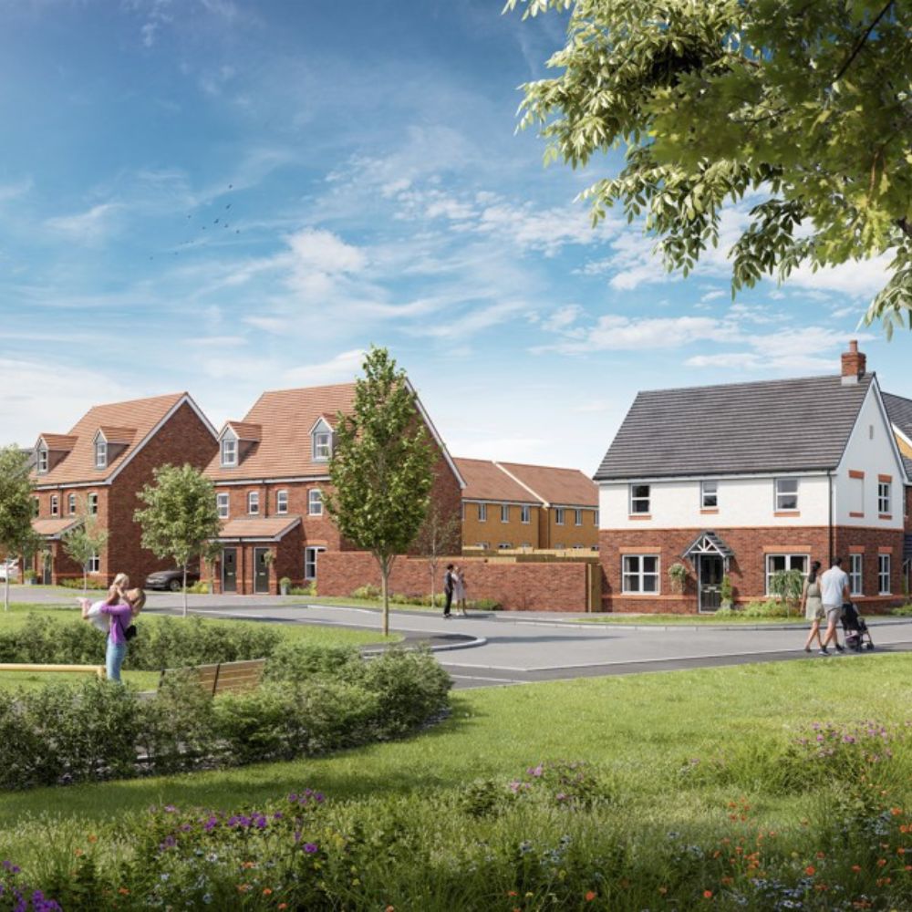 CGI of new homes at Tame Bridge View housing development