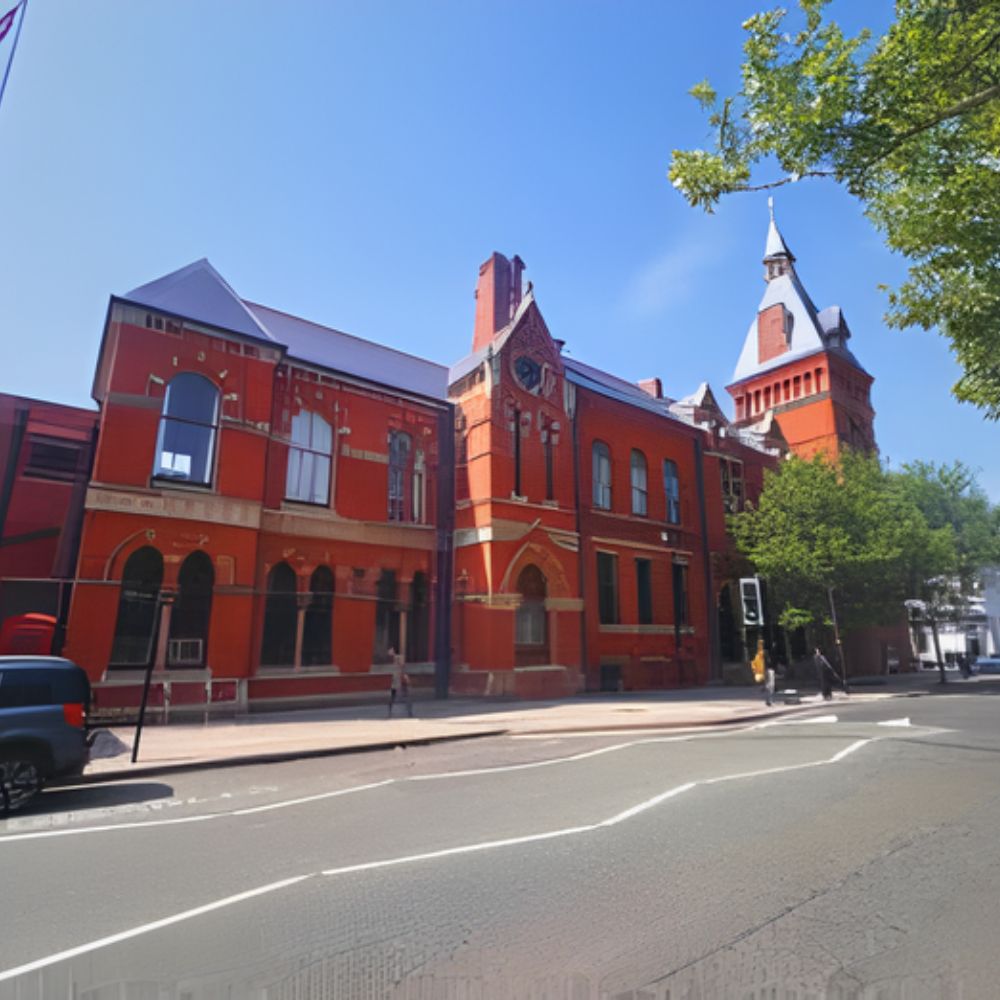 View of the Town Hall and Central Library from High Street