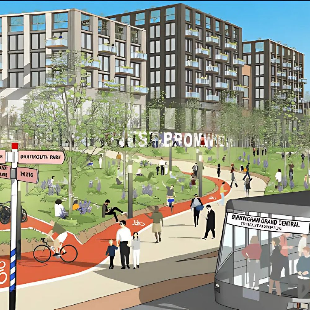 West Bromwich masterplan artist drawing